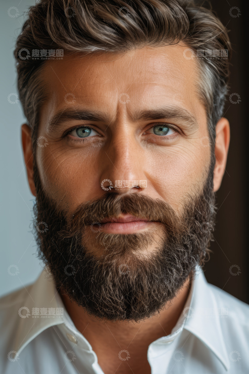 高清大图下载【趣麦麦图】成熟男性面部特写