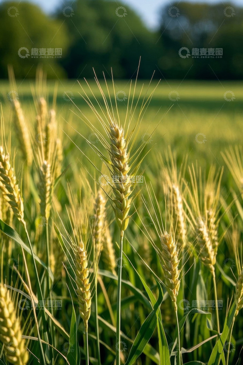 高清大图下载【趣麦麦图】金黄小麦田间特写