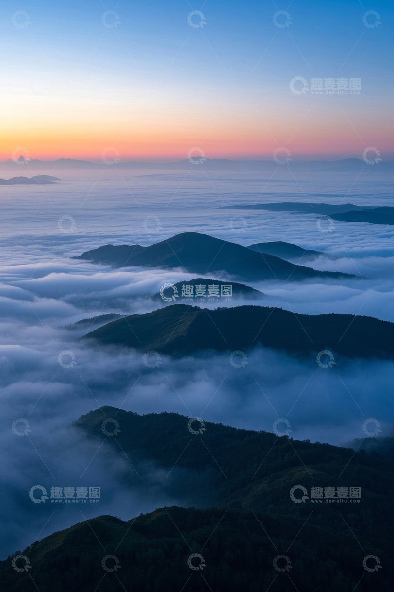 高清大图下载【趣麦麦图】山峦云海日出全景