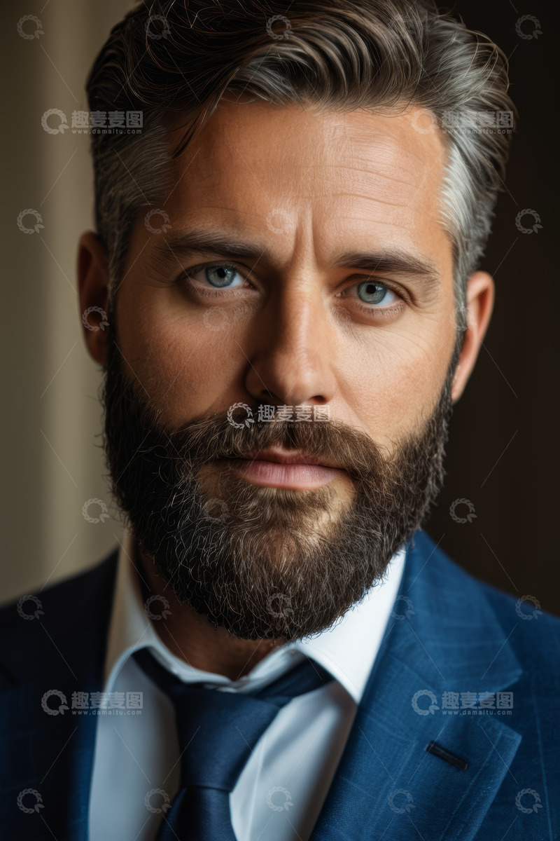 高清大图下载【趣麦麦图】西装男士商务肖像特写