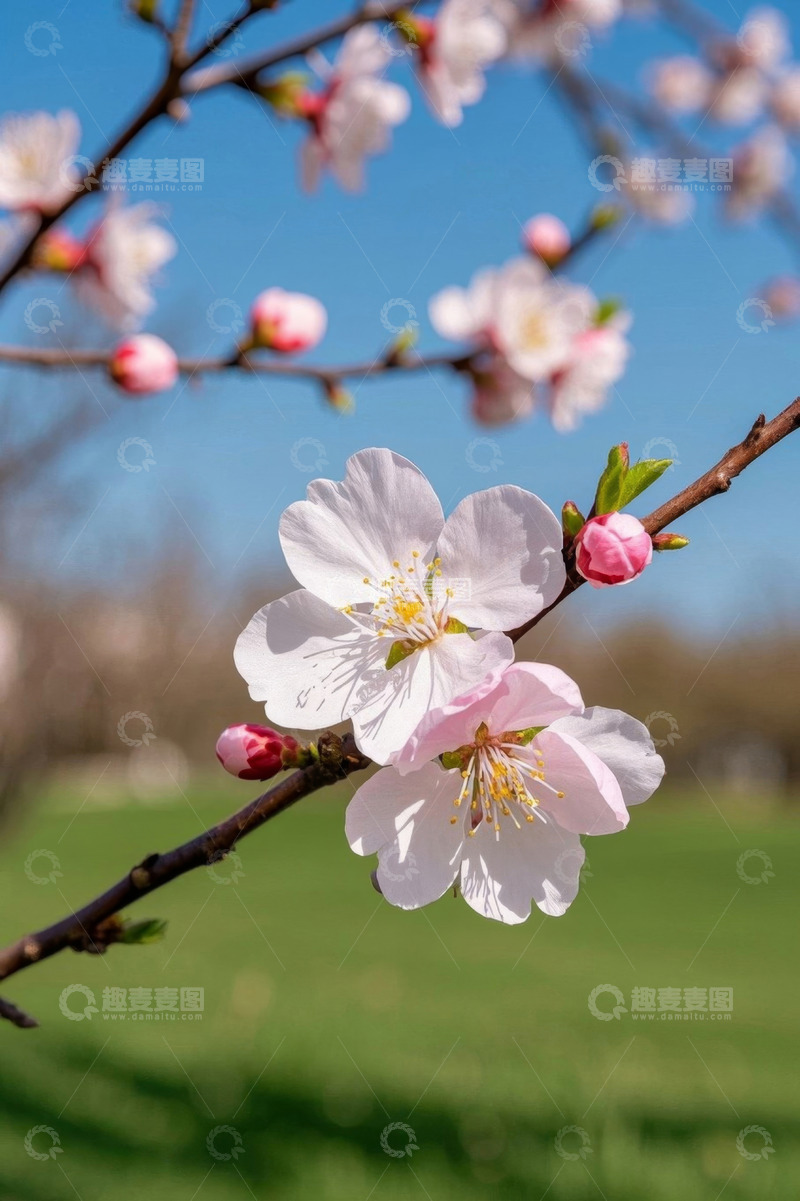 高清大图下载【趣麦麦图】盛开的粉色花朵特写