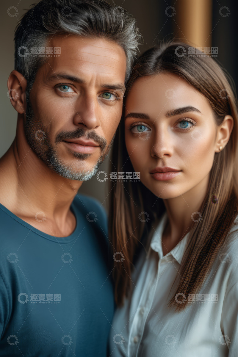 高清大图下载【趣麦麦图】男女亲密相依特写