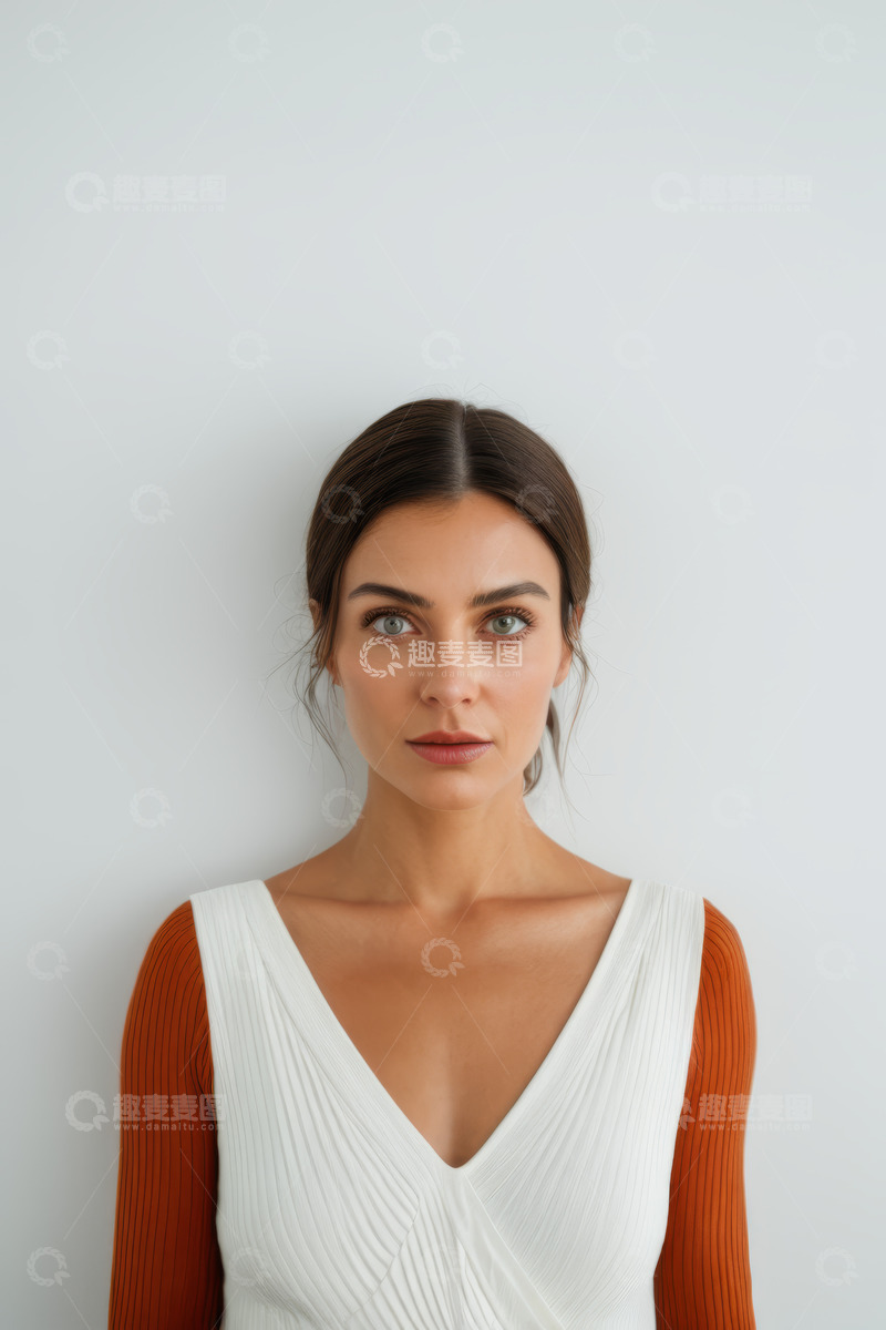 高清大图下载【趣麦麦图】女性正面半身肖像