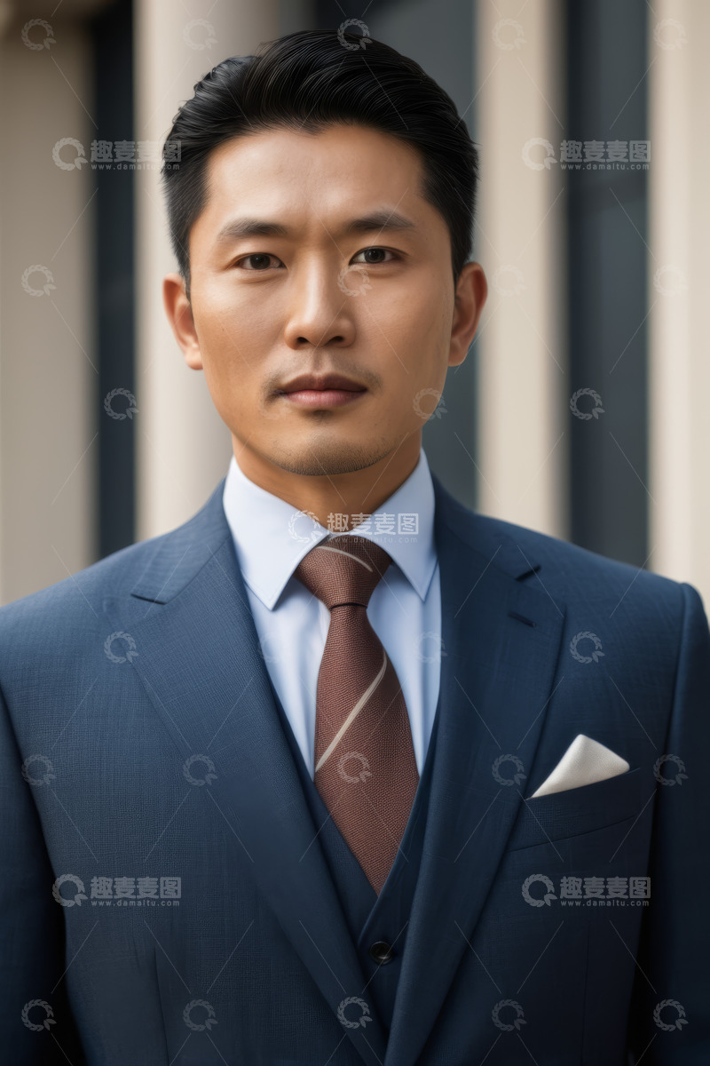 高清大图下载【趣麦麦图】身着西装的商务男士肖像