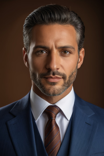 穿西装的男士正面肖像