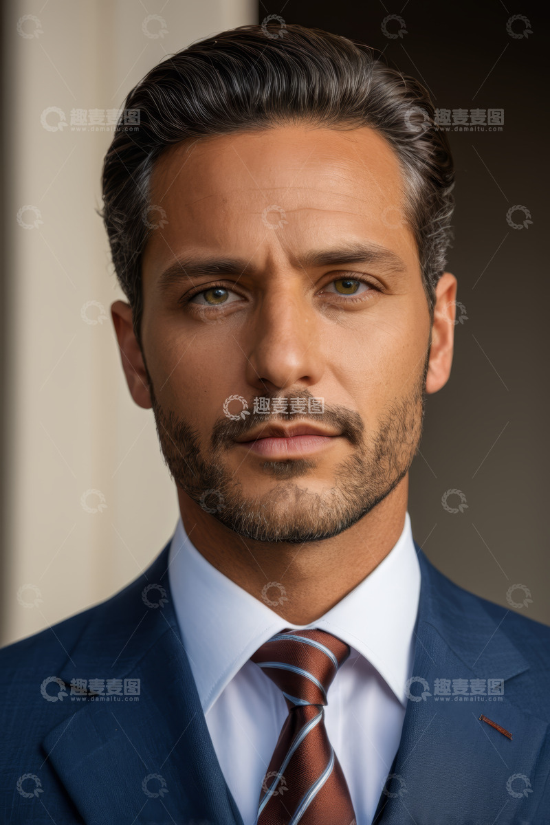 高清大图下载【趣麦麦图】职业西装男士肖像特写