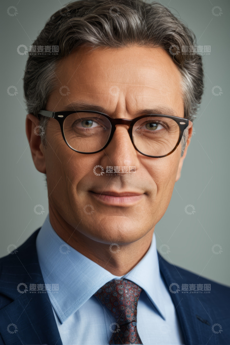 高清大图下载【趣麦麦图】商务男士正面肖像