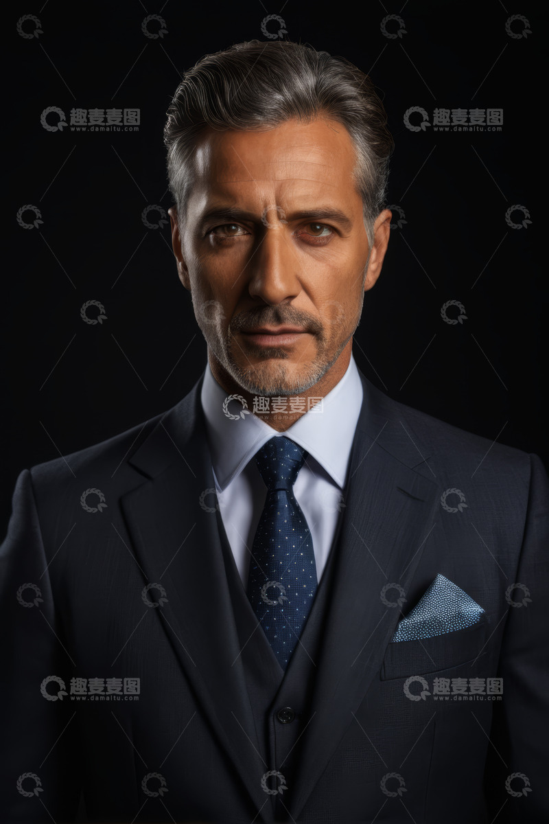 高清大图下载【趣麦麦图】西装男士正面肖像