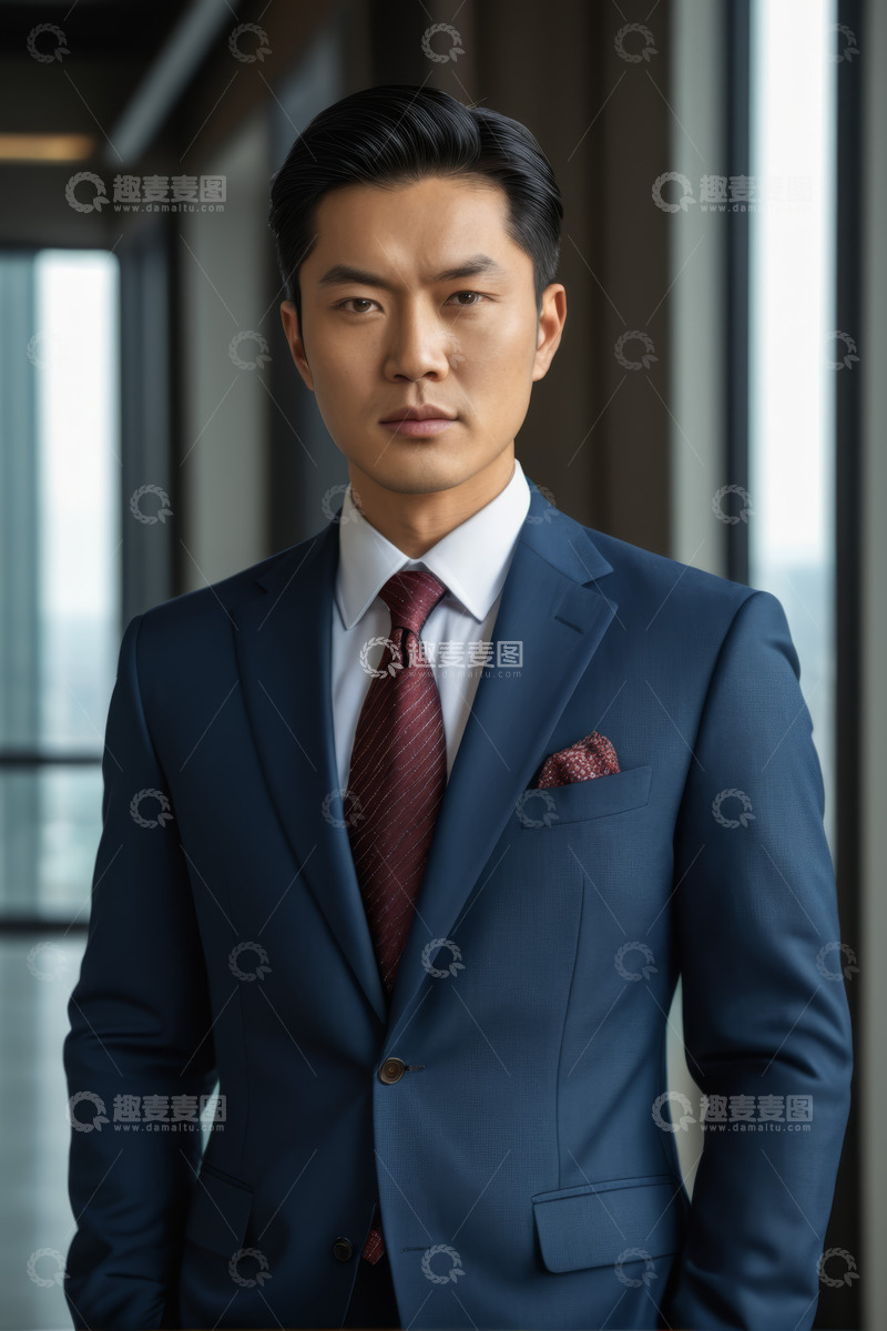 高清大图下载【趣麦麦图】身着西装的商务男士肖像