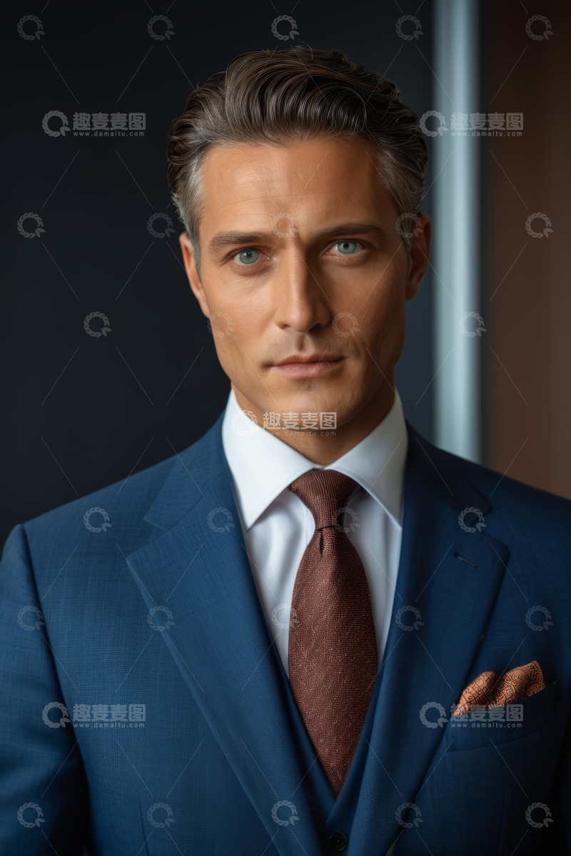 高清大图下载【趣麦麦图】西装革履男士商务肖像