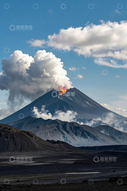 火山喷发自然景观