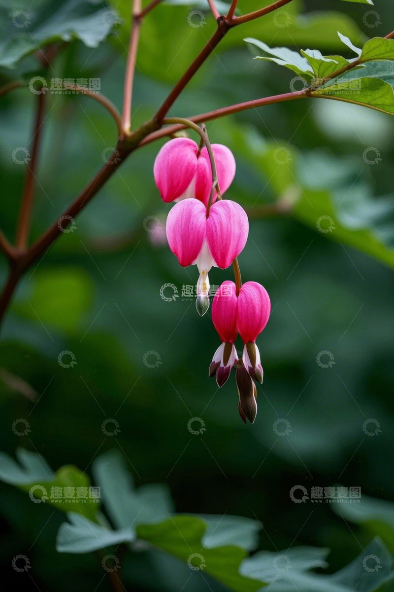 高清大图下载【趣麦麦图】荷包牡丹花朵特写