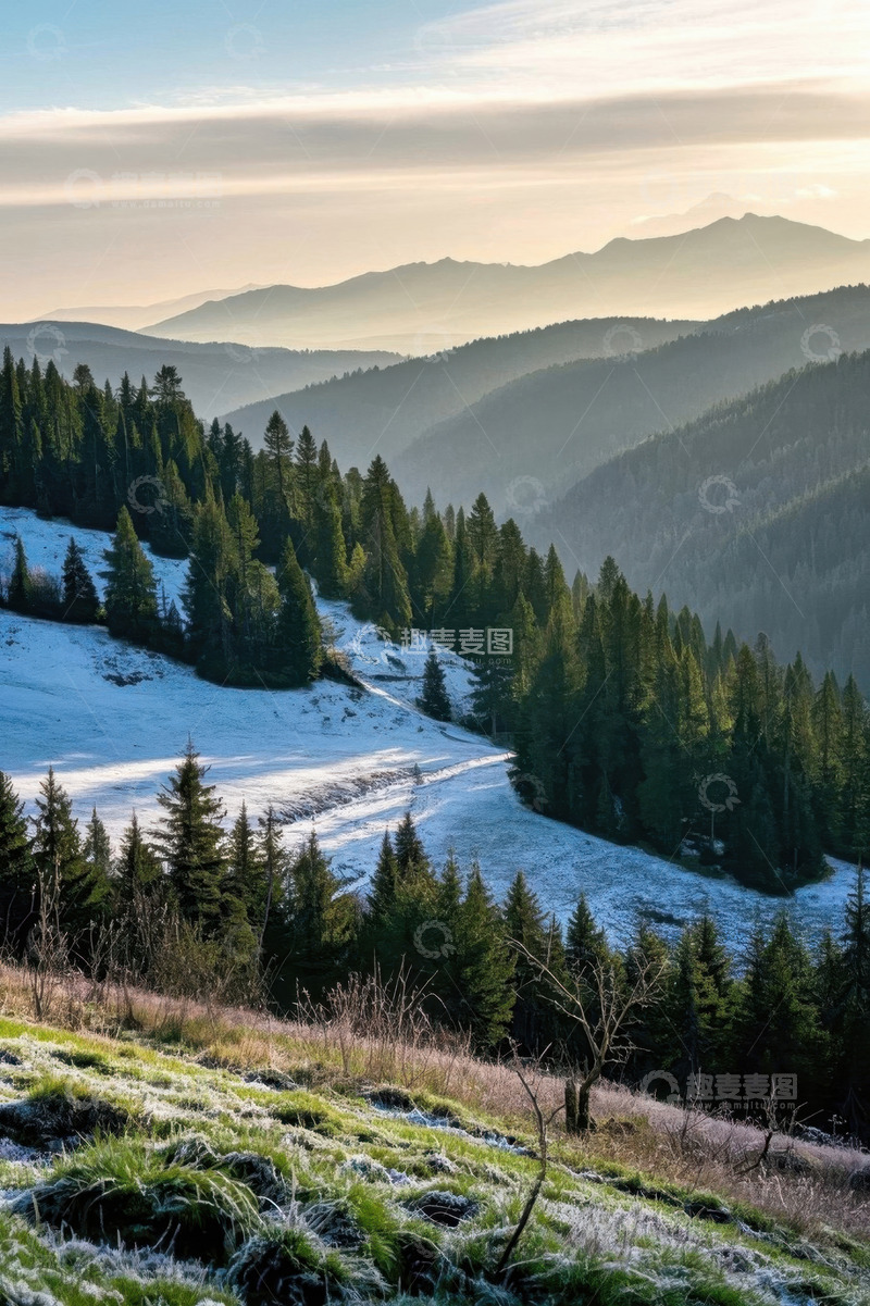 高清大图下载【趣麦麦图】山林雪景自然风光