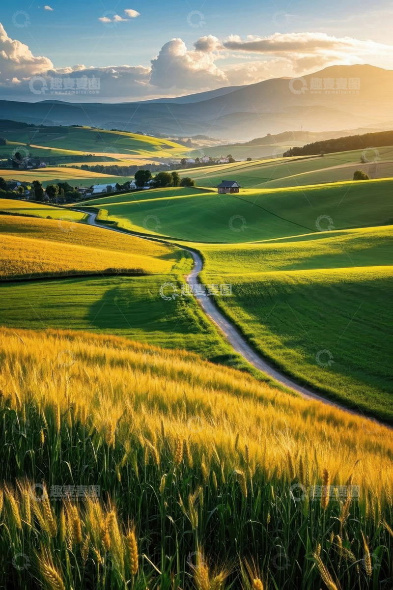 高清大图下载【趣麦麦图】田野乡村小路自然风光