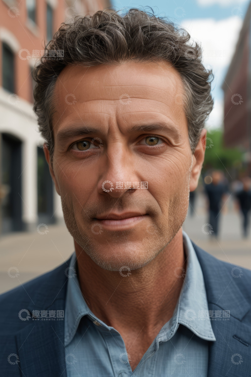 高清大图下载【趣麦麦图】户外街道男士肖像