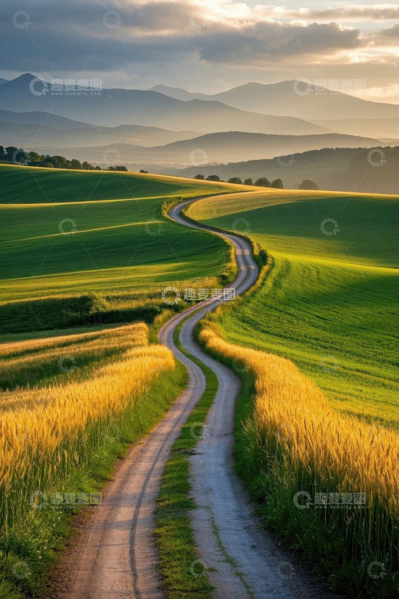 高清大图下载【趣麦麦图】田园蜿蜒小路自然风光