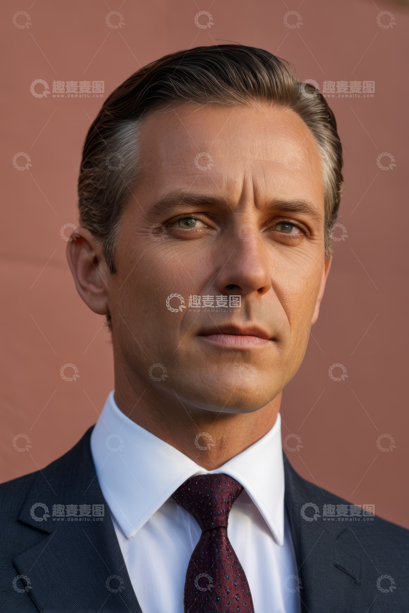 高清大图下载【趣麦麦图】西装男士正脸特写
