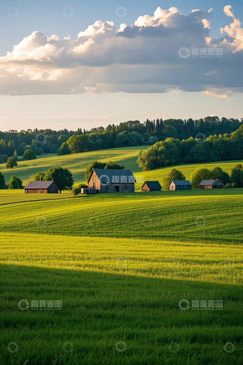 高清大图下载【趣麦麦图】田园乡村田野风光全景
