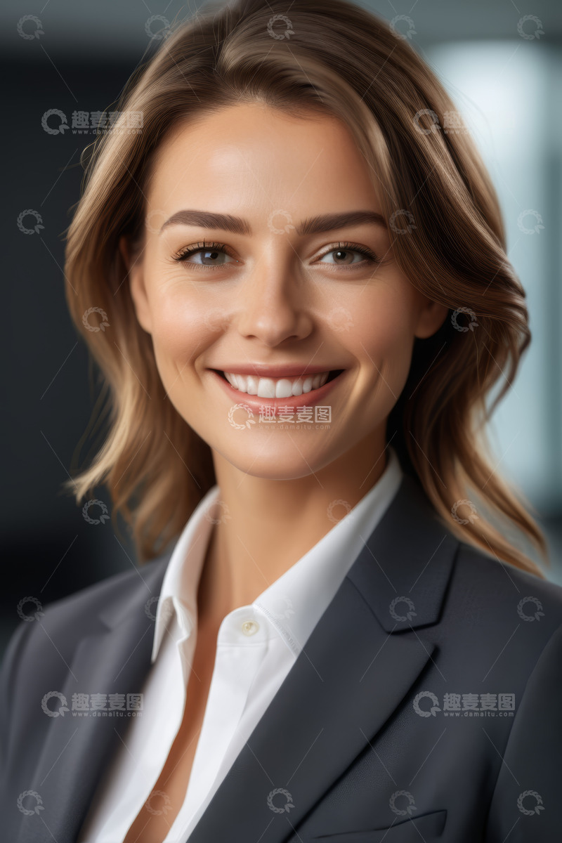 高清大图下载【趣麦麦图】微笑女商人职业肖像