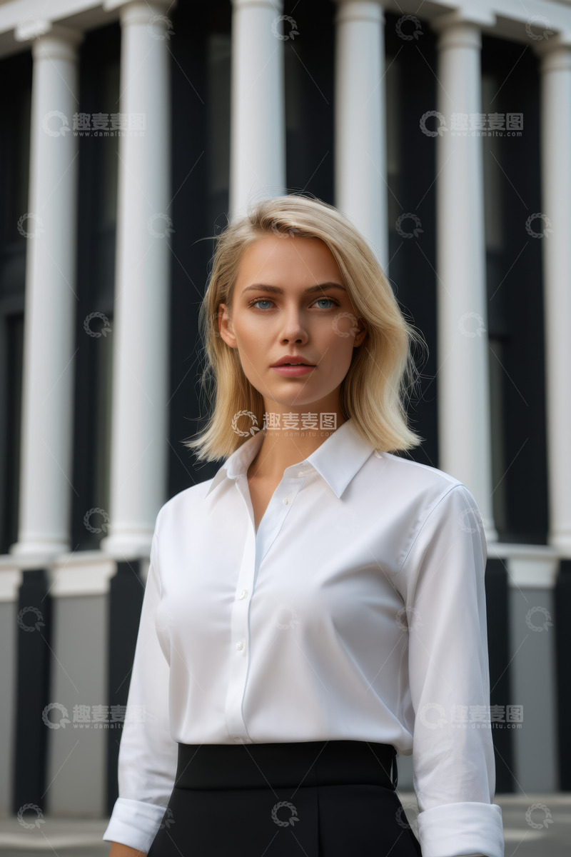 高清大图下载【趣麦麦图】户外职业女性半身肖像