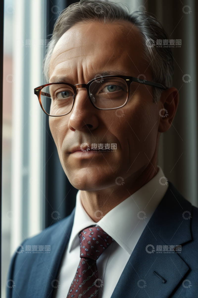 高清大图下载【趣麦麦图】商务男士近景肖像