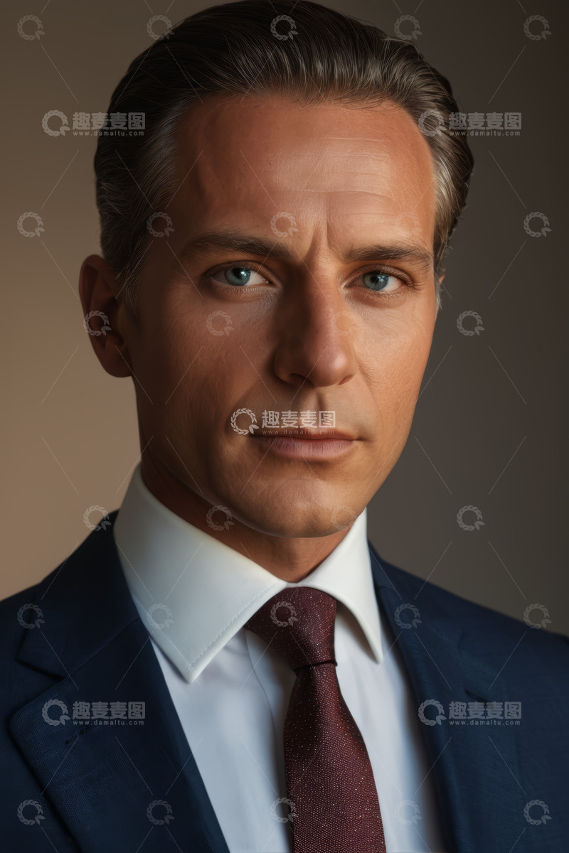 高清大图下载【趣麦麦图】商务男士正装肖像特写