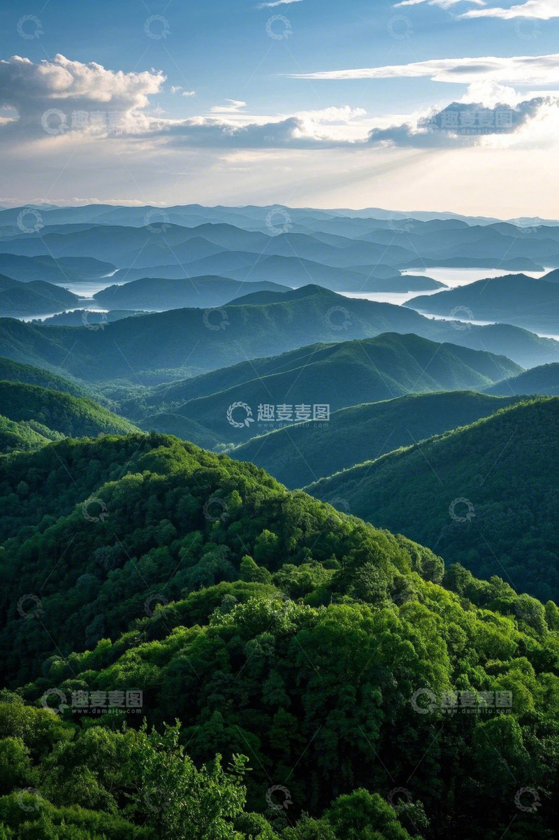 高清大图下载【趣麦麦图】青山森林自然风光全景