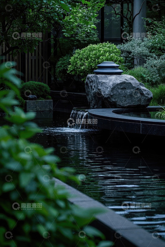 园林景观中的水景与绿植