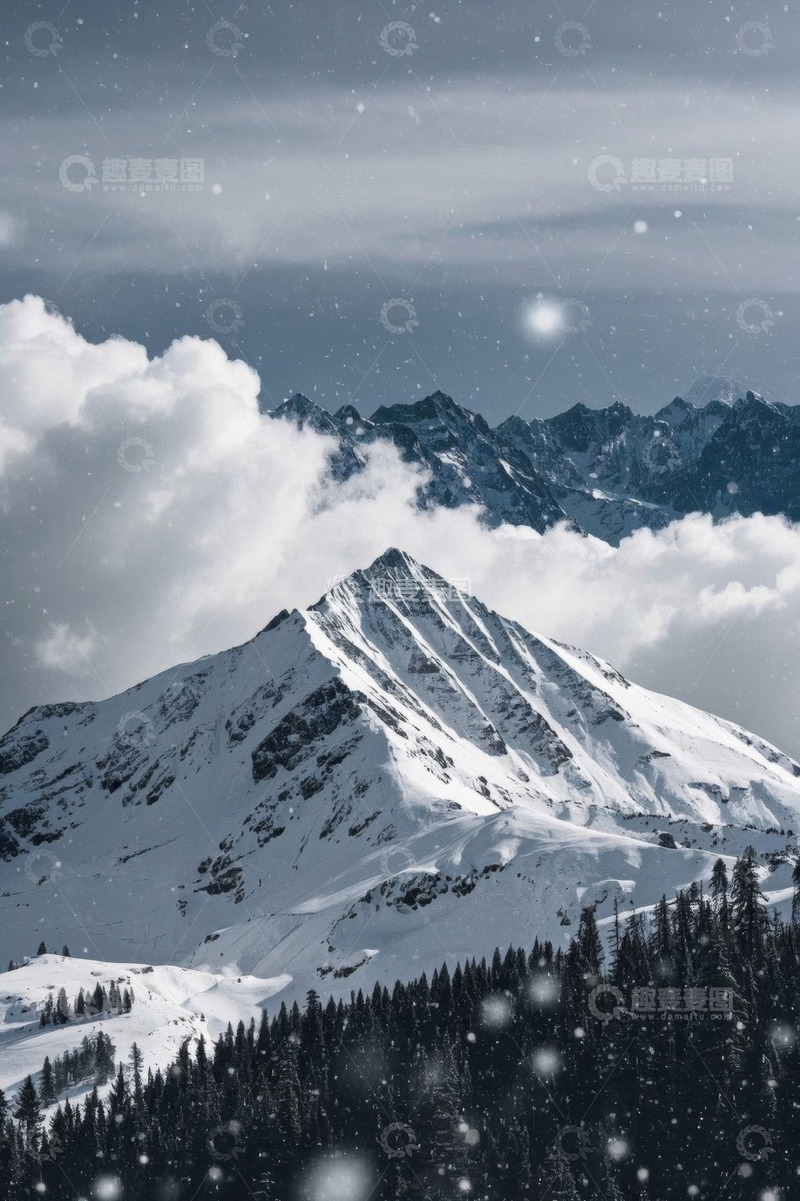 高清大图下载【趣麦麦图】雪山雪景自然风光