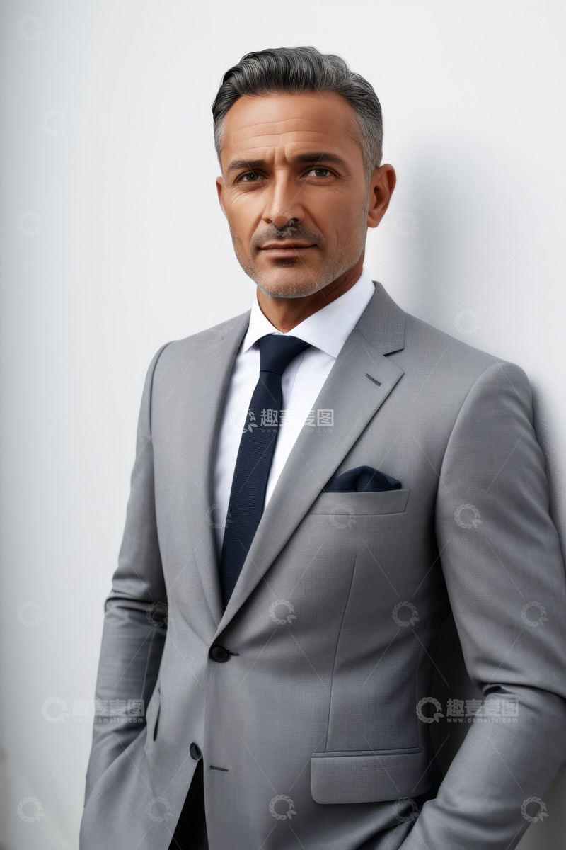 高清大图下载【趣麦麦图】穿着西装的成熟男士肖像