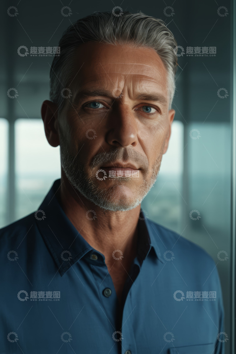 高清大图下载【趣麦麦图】成熟男性商务肖像特写