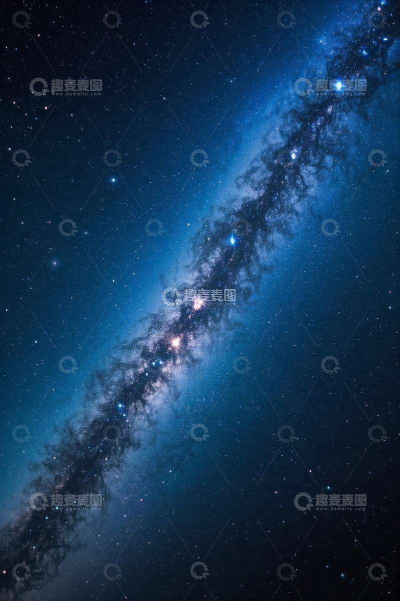 高清大图下载【趣麦麦图】深邃银河系星空景象