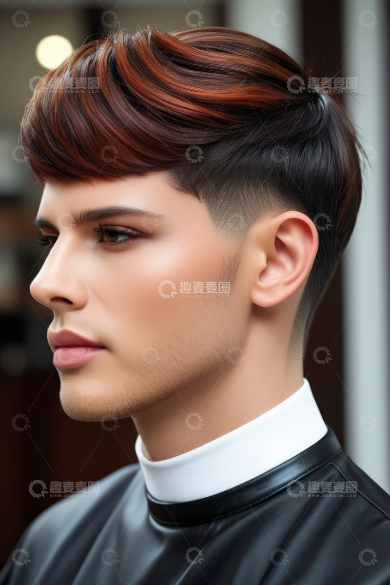 高清大图下载【趣麦麦图】男士时尚发型特写
