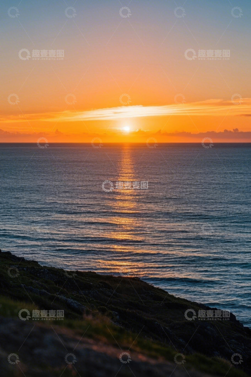 高清大图下载【趣麦麦图】海边日落景色
