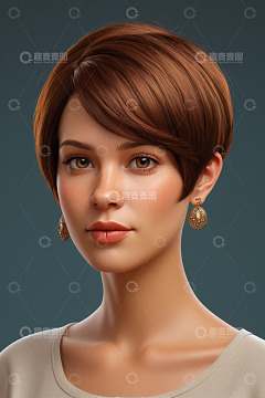 年轻女性肖像特写