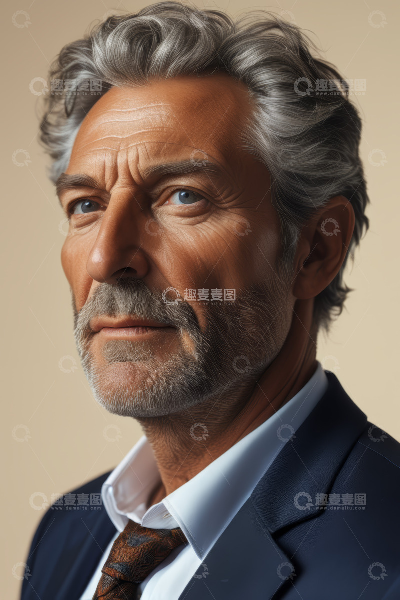 高清大图下载【趣麦麦图】成熟商务男士肖像特写