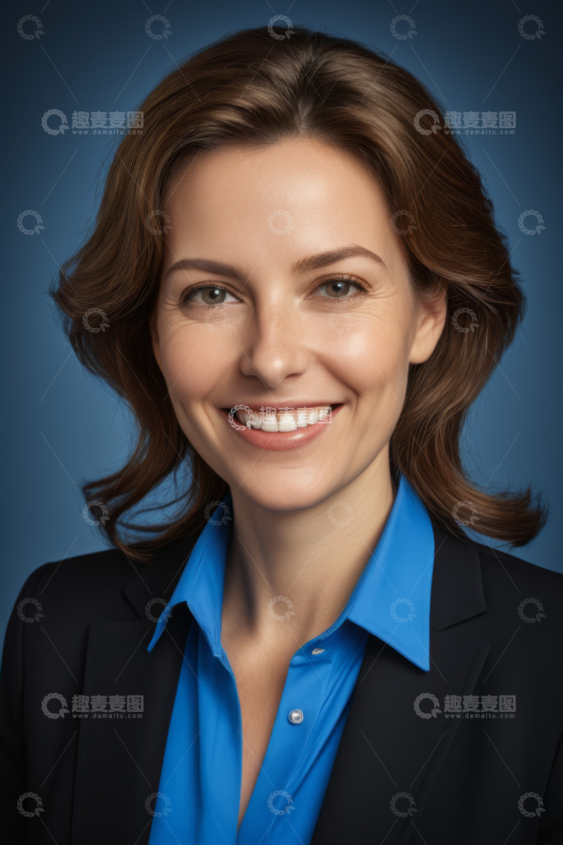 高清大图下载【趣麦麦图】职业女性微笑肖像素材