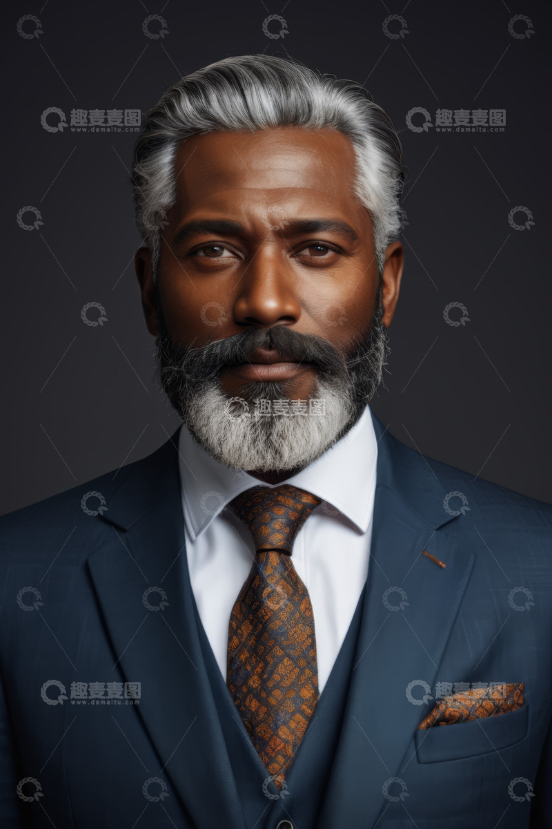 高清大图下载【趣麦麦图】穿着西装的中年男性肖像