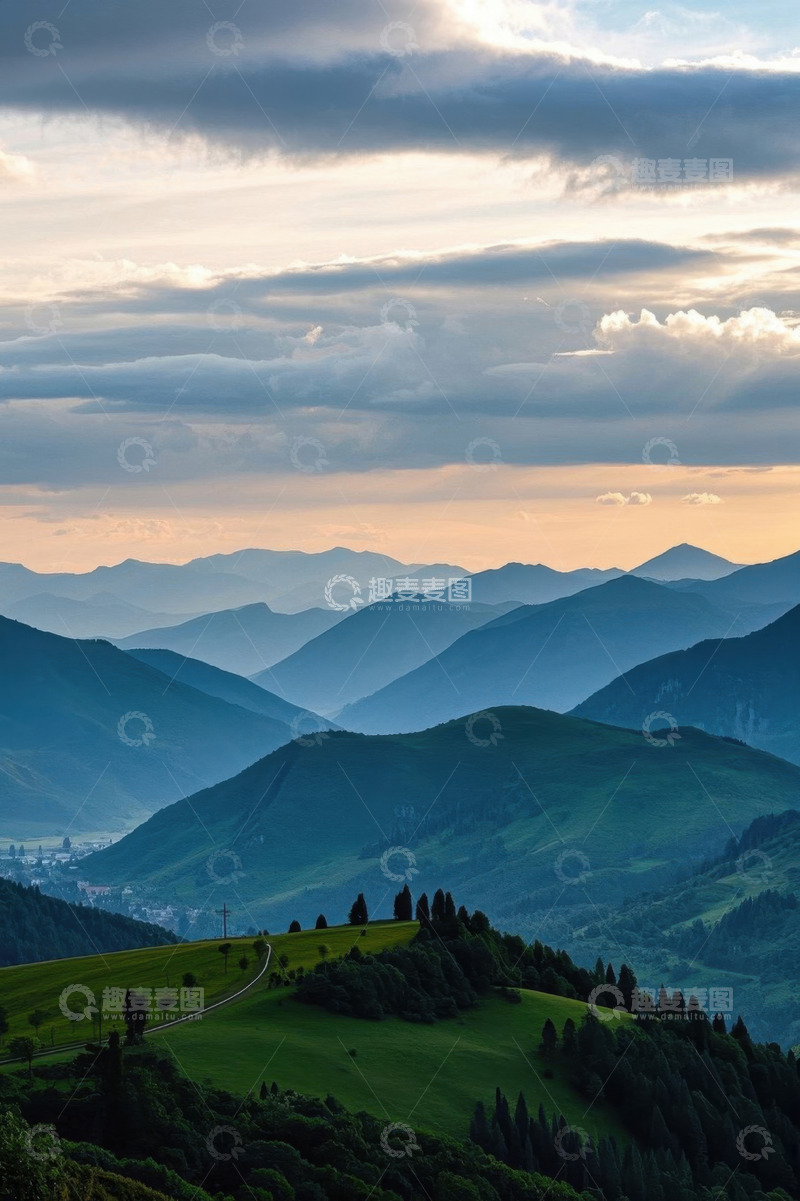 高清大图下载【趣麦麦图】山峦云海自然风光