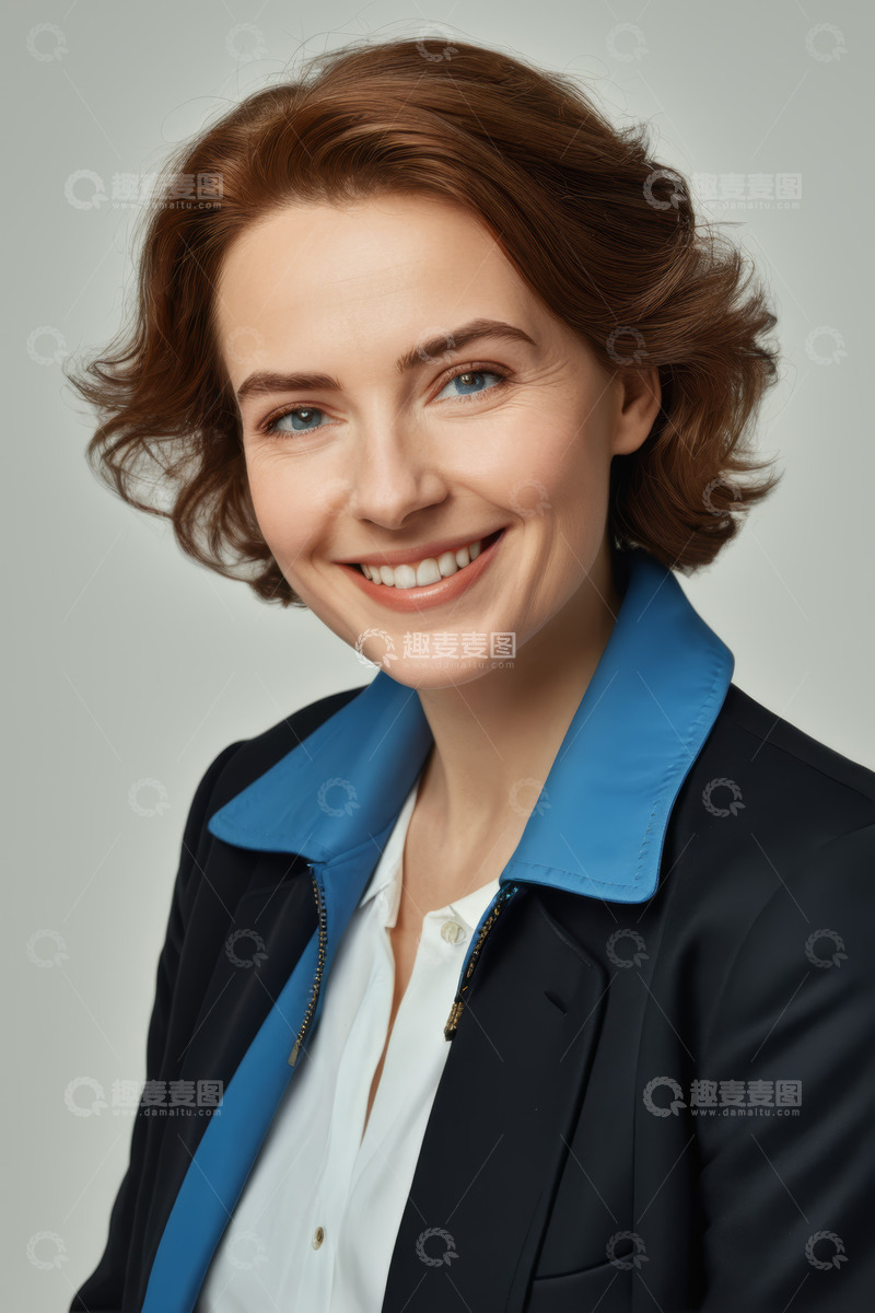 高清大图下载【趣麦麦图】微笑女性职业装肖像