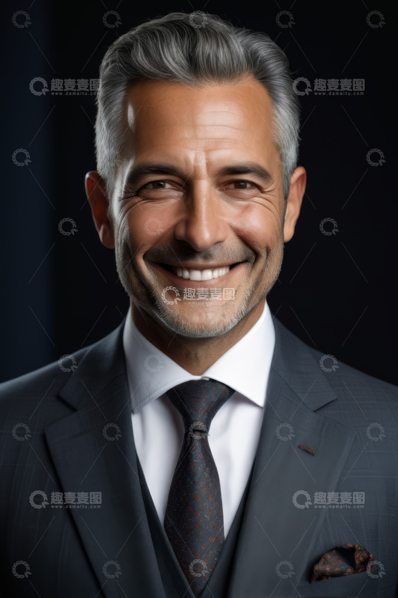 高清大图下载【趣麦麦图】西装男士微笑商务肖像