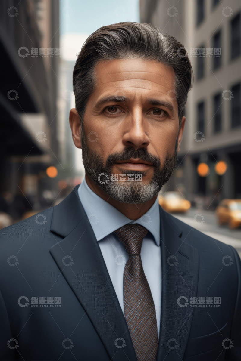 高清大图下载【趣麦麦图】城市街头商务男士肖像
