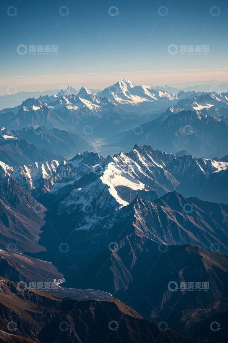 高清大图下载【趣麦麦图】雪山远景自然风光