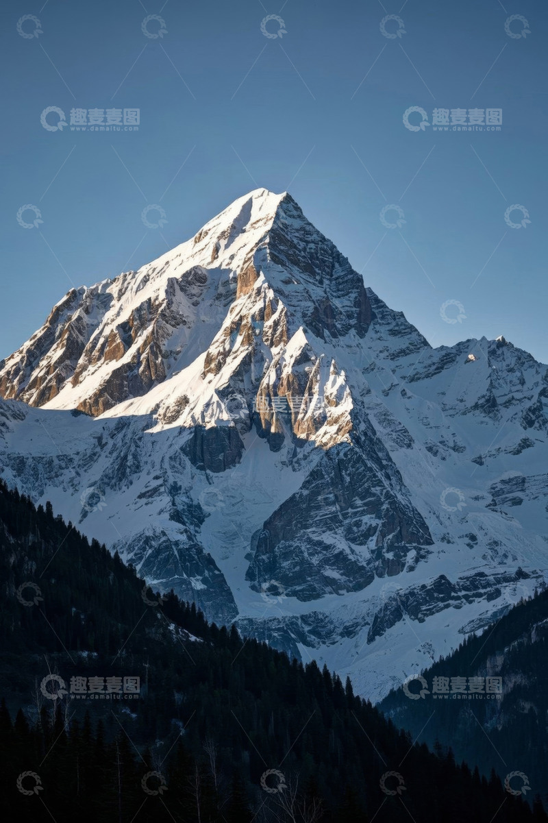 高清大图下载【趣麦麦图】雪山自然景观特写