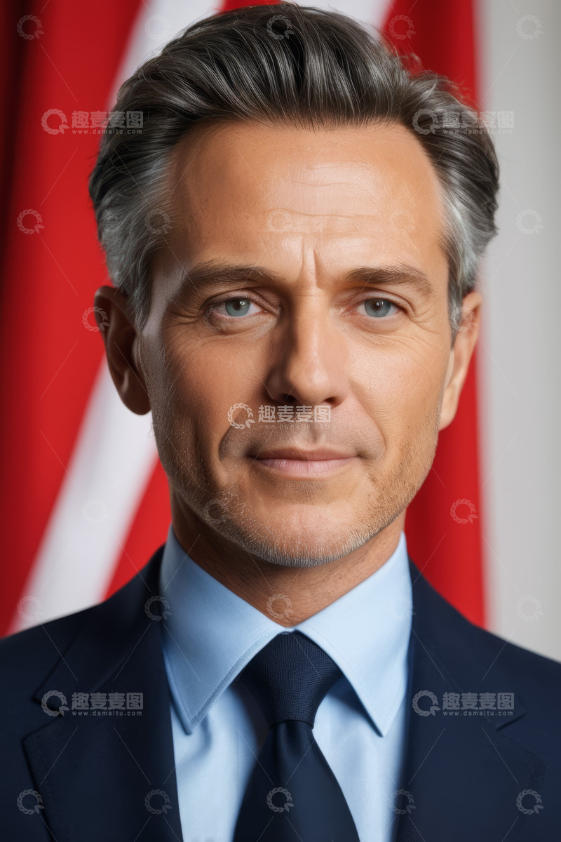 高清大图下载【趣麦麦图】西装男士正面肖像