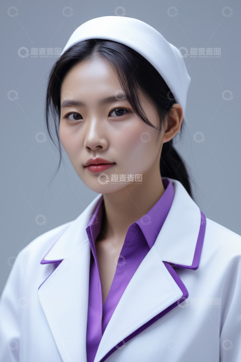 高清大图下载【趣麦麦图】亚洲女性护士职业肖像
