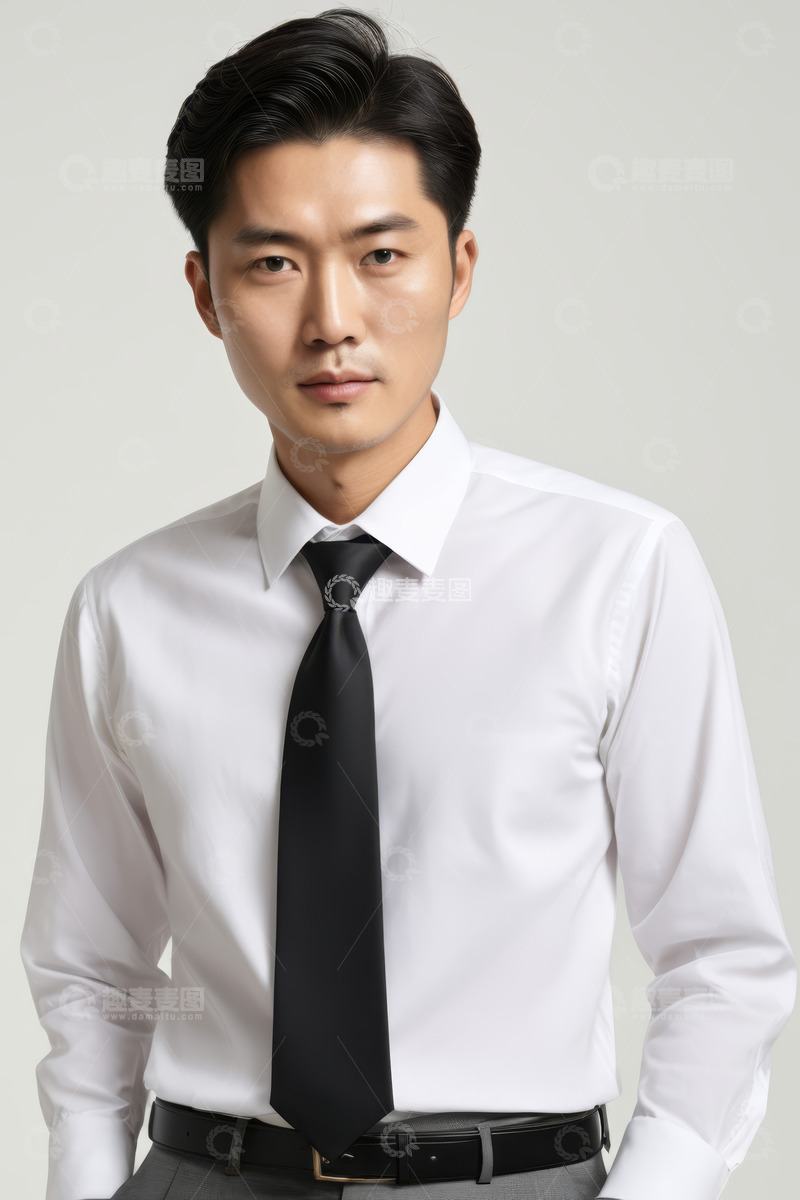 高清大图下载【趣麦麦图】穿着正装的亚洲男性肖像