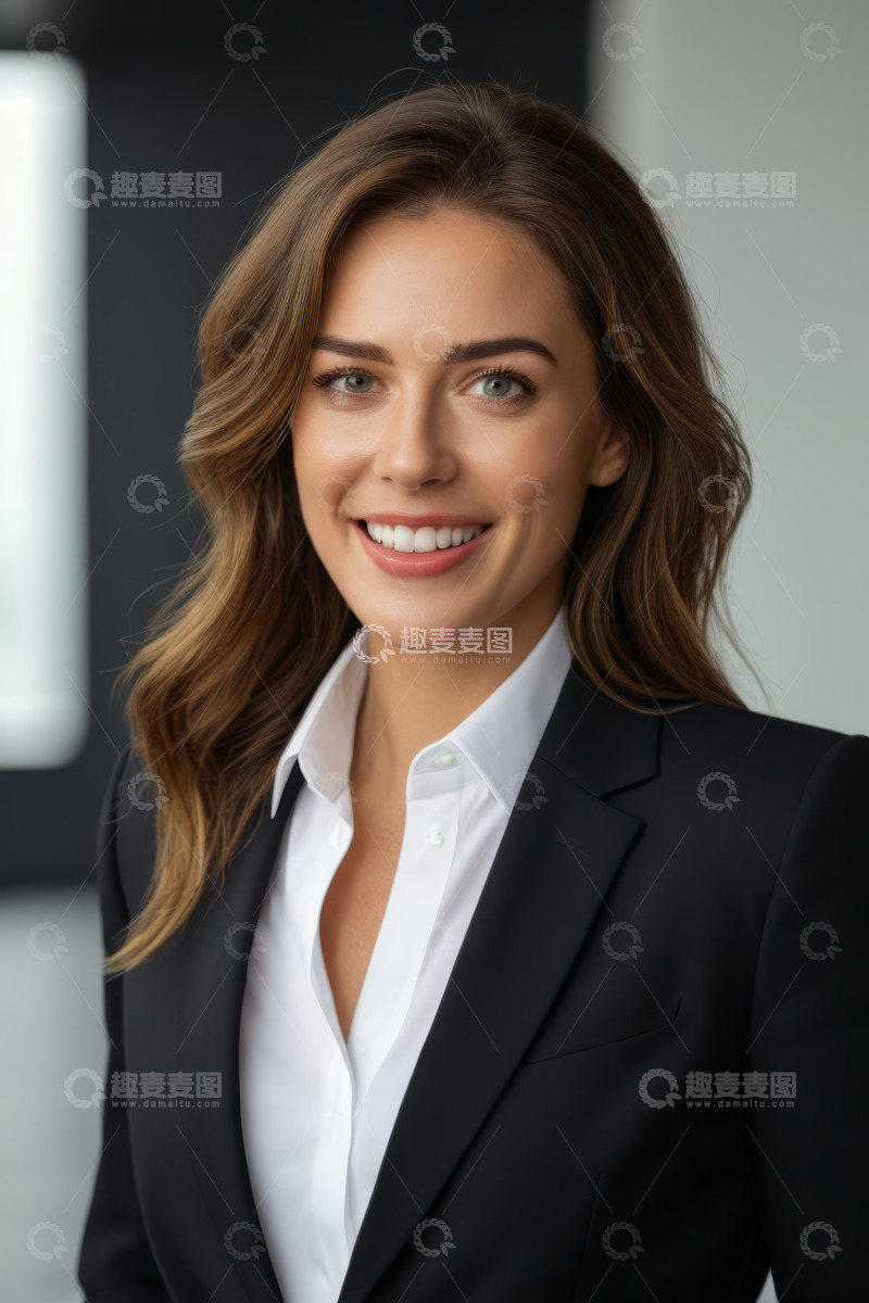 高清大图下载【趣麦麦图】微笑女商人职业肖像