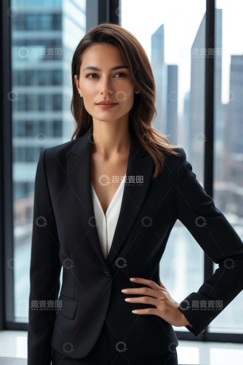 高清大图下载【趣麦麦图】商务女性办公室内半身照