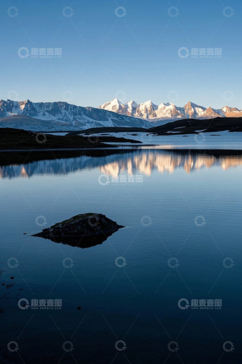 高清大图下载【趣麦麦图】雪山湖泊自然风景